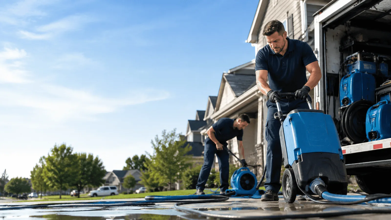 Dehumidification being performed in Carpentersville, IL
